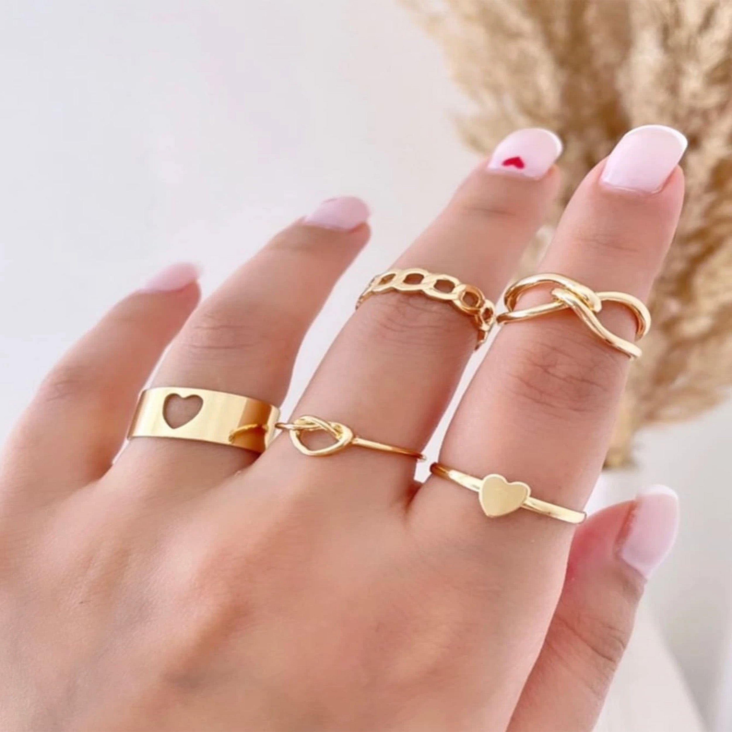 Hug Ring Adjustable Stylish Couple Fancy Love Rings |Boys & Girls Valentine  Gift Metal Ring